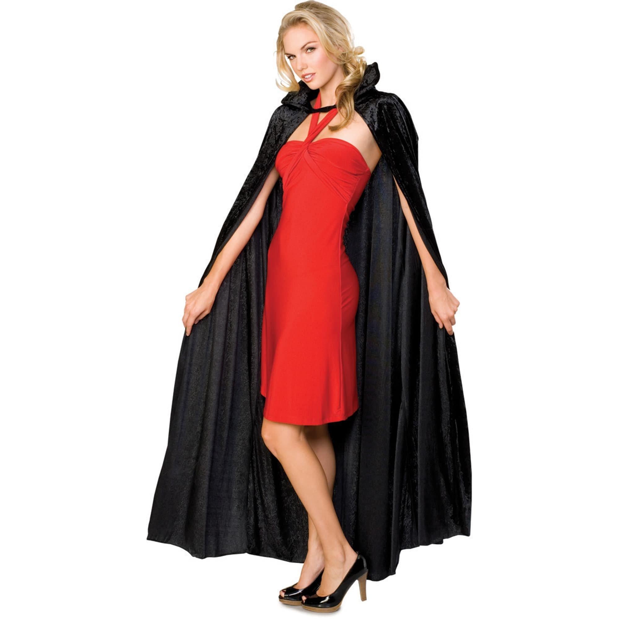 Long Crushed Velvet Cape