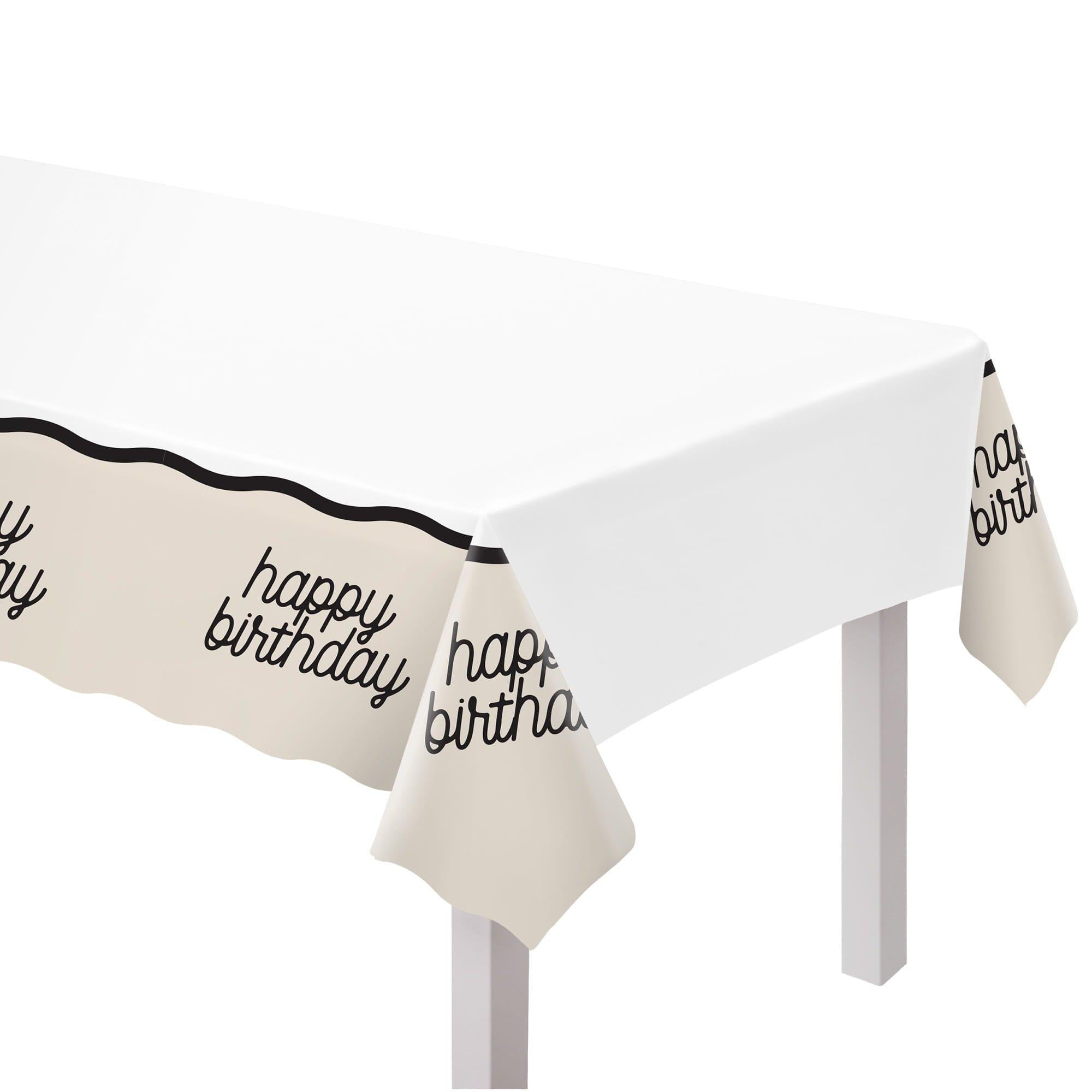 Birthday Chic Plastic Table Cover, 54in x 96in