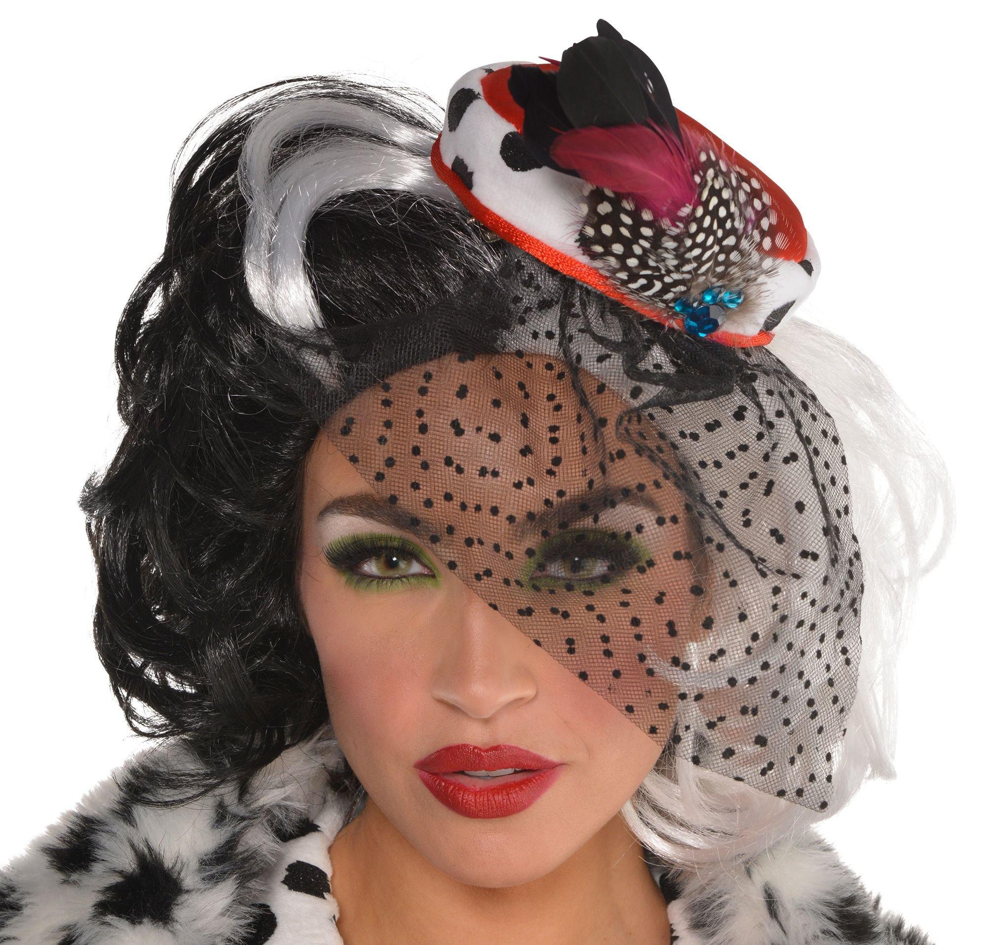 Adult Cruella De Vil Fascinator - 101 Dalmations